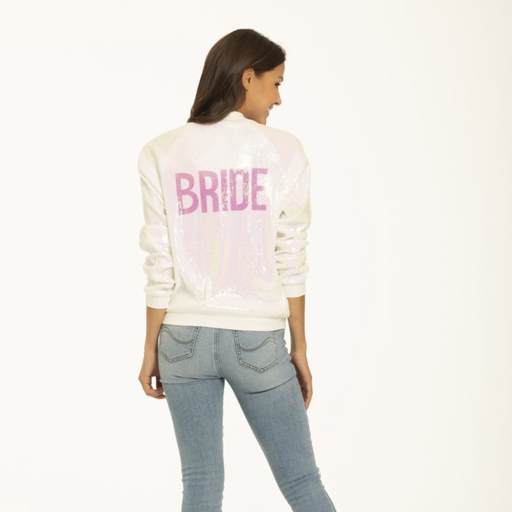 Hayley Paige Bride Sequin Bomber Jacket 💍